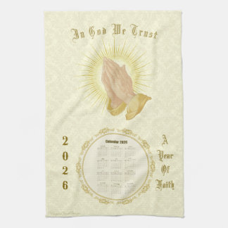 Linge De Cuisine 2026 Calendar Towel In God We Trust