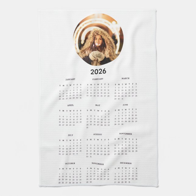 Linge De Cuisine 2026 Calendrier photo ronde (Vertical)