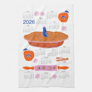 Linge De Cuisine 2026 Folk Art Cottagecore Apple Pie Calendar