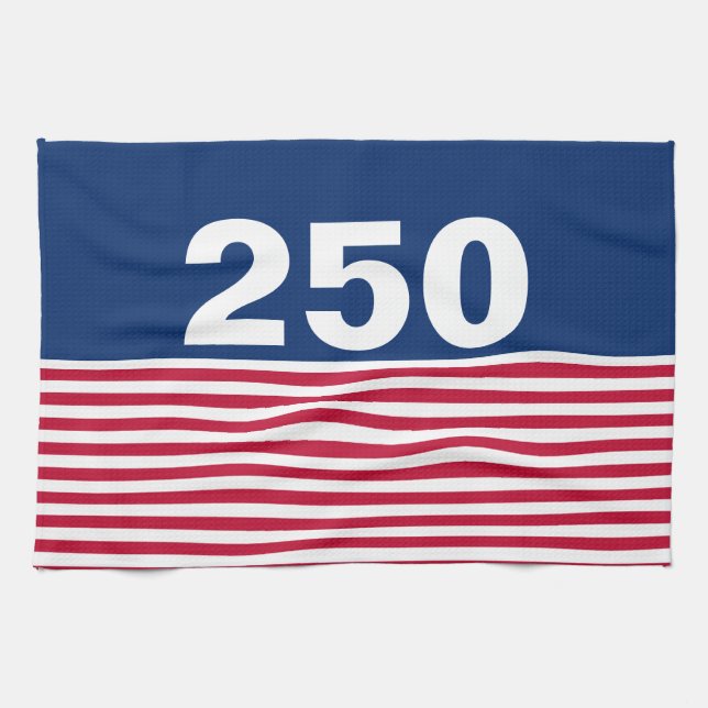 Linge De Cuisine 250 Red White and Blue USA Anniversary (Horizontal)