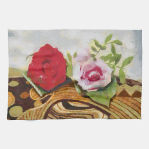 Linge De Cuisine 2 tableaux rose