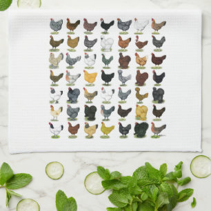 Linge De Cuisine 49 poules de poulet