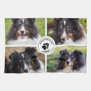 Linge De Cuisine 4 Photos personnalisées pour animaux de compagnie 
