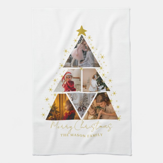 Linge De Cuisine 6 Photo Tree Shape Christmas Card (Vertical)