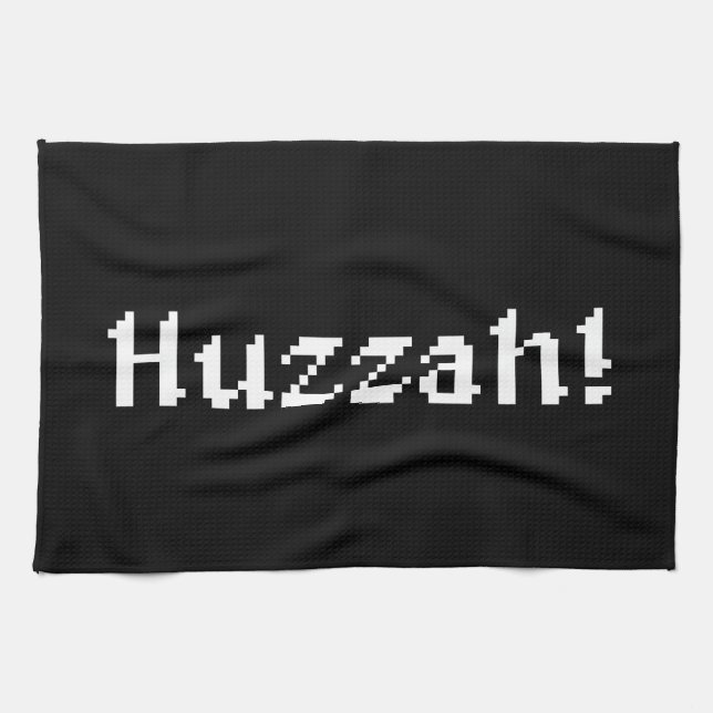 Linge De Cuisine 8 Bits Huzzah ! (Horizontal)