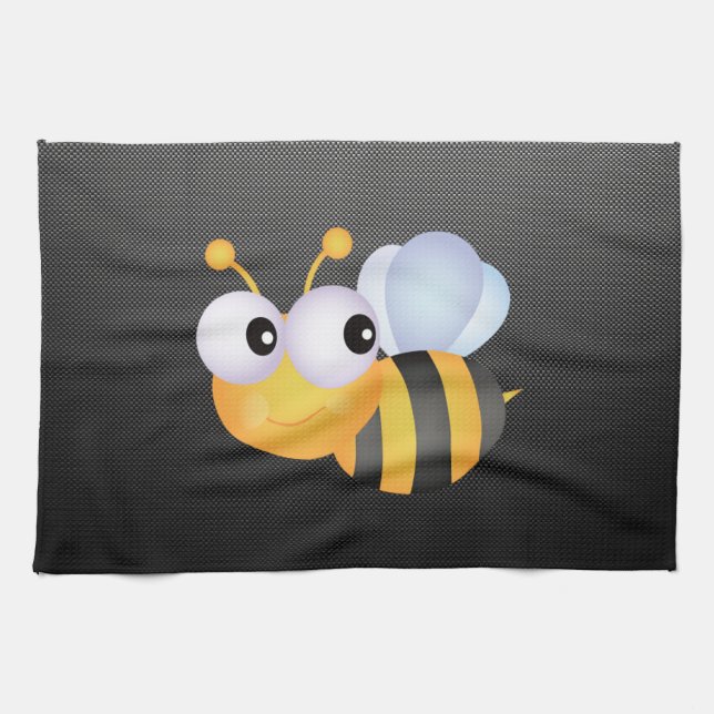 Linge De Cuisine Abeille mignonne ; Lisse (Horizontal)