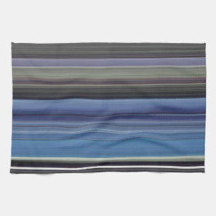 Linge De Cuisine Abstract #1: Blue and grey