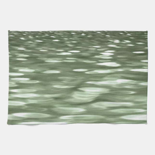 Linge De Cuisine Abstract #3: Olive green blur (Horizontal)