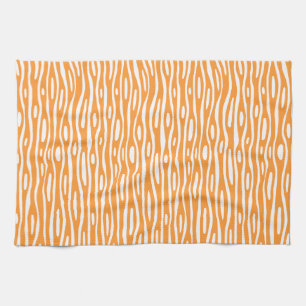 Linge De Cuisine Abstrait 280314 - Orange clair sur blanc