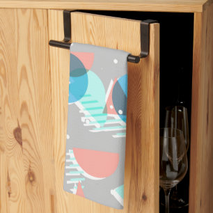 Linge De Cuisine Abstrait Bauhaus demi-cercles Mod Pop Art Motif