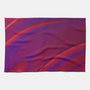 Linge De Cuisine Abstrait minimaliste moderne rouge violet spirale