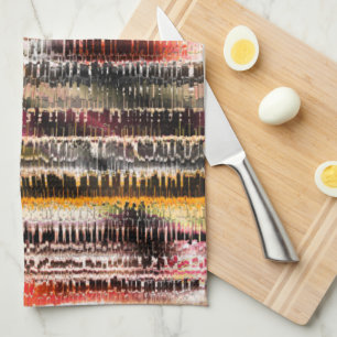 Linge De Cuisine Abstrait rayé de papier découpé