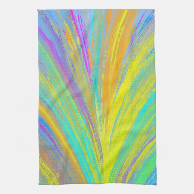 Linge De Cuisine Abstrait Tropical Summer Fun (Vertical)