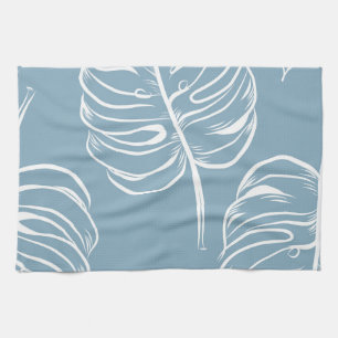 Linge De Cuisine Abstraite Feuille Tropicale : Verdure transparente