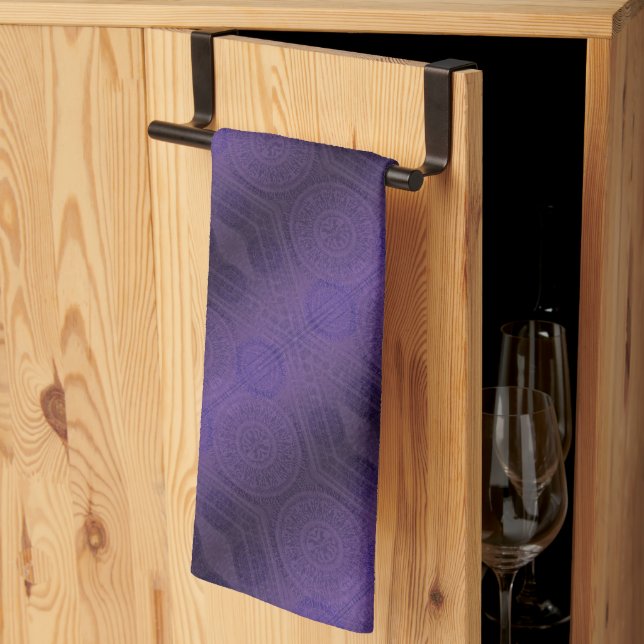 Linge De Cuisine Acceptation | Médaillons de méditation violette (Pliage en tiers)
