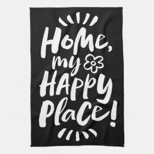 Linge De Cuisine ACCUEILLE mon Happy Place ! Corps - Lettres