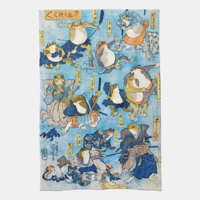 Linge De Cuisine Acteur de grenouille Kabuki, Kuniyoshi, Ukiyo-e (Vertical)