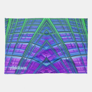 Linge De Cuisine ADDISON ~ Violet Vert Bleu ~ Cuisine ORIGINALE 