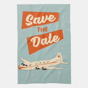 Linge De Cuisine Affiche de voyage vintage pour réserver la date