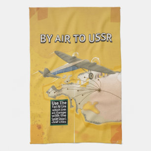 Linge De Cuisine Affiche de voyage vintage soviétique URSS.