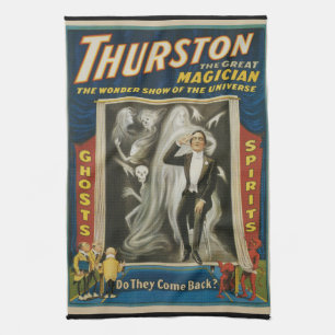 Linge De Cuisine Affiche Magique Vintage, Thurston, Le Grand Magici