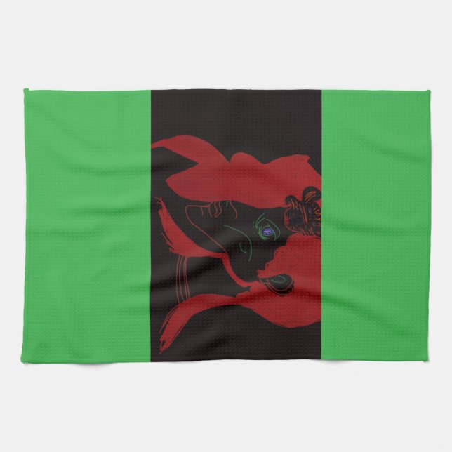 Linge De Cuisine African Beastmaster Queen Kitchen Towel (Horizontal)