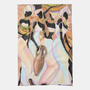 Linge De Cuisine African Ladies Kitchen Towel - Art Style Peinture
