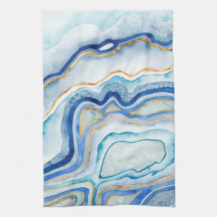 Linge De Cuisine Agate II de cobalt
