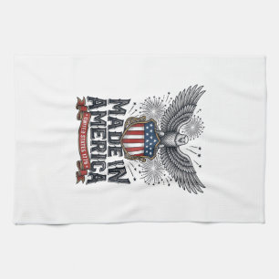 Linge De Cuisine Aigle Patriotique Fabriqué en Amérique Vintage