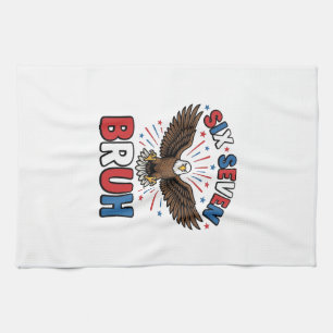 Linge De Cuisine Aigle Patriotique Six Sept Bruh Design Vectoriel_1