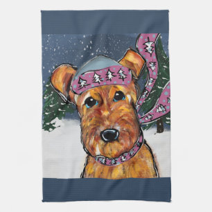 Linge De Cuisine Airedale Terriers