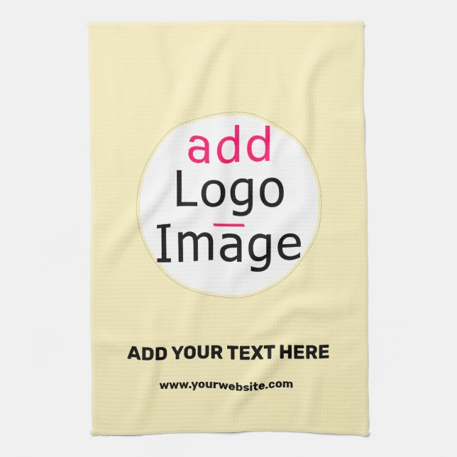 Linge De Cuisine Ajouter Votre Logo Promo Personnalisable Vanille J (Vertical)