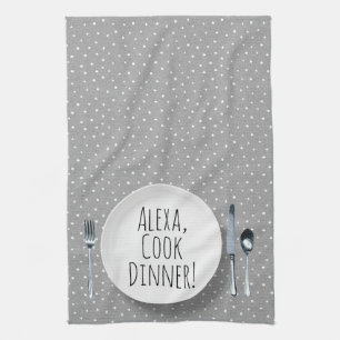 Linge De Cuisine Alexa Command humoristique pour un dîner de cuisin