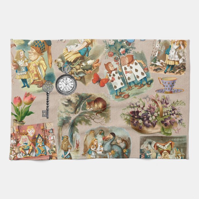 Linge De Cuisine Alice à Wonderland Cheshire Cat Characters (Horizontal)