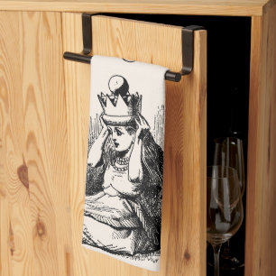 Linge De Cuisine Alice au pays des merveilles vintage, Alice en rei