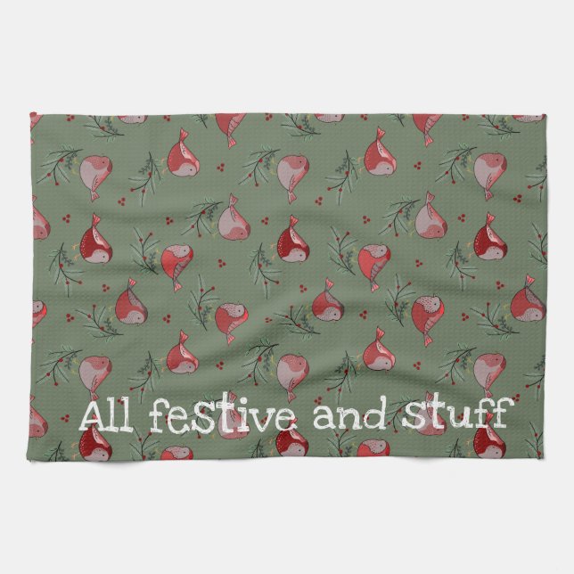 Linge De Cuisine All Festive and Stuff - Festive Kitchen Towel (Horizontal)