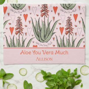 Linge De Cuisine Aloe You Vera Much Je T'aime Beaucoup