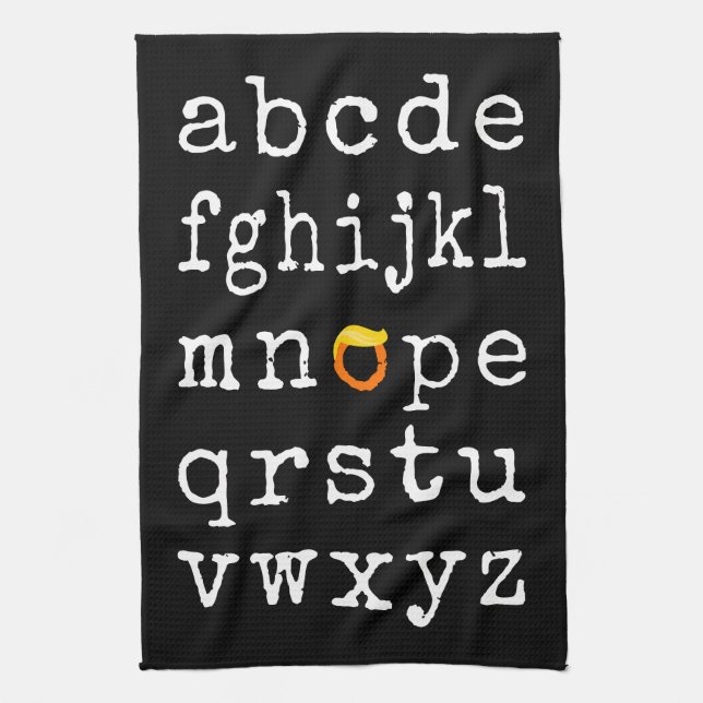 Linge De Cuisine Alphabet anti-Trump - Nope V (Vertical)