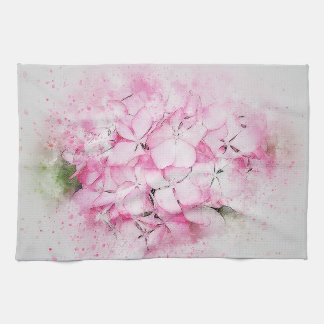 Linge De Cuisine Amant d'Hydrangea (Horizontal)