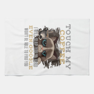 Linge De Cuisine Amateur de café drôle - Humour de chat