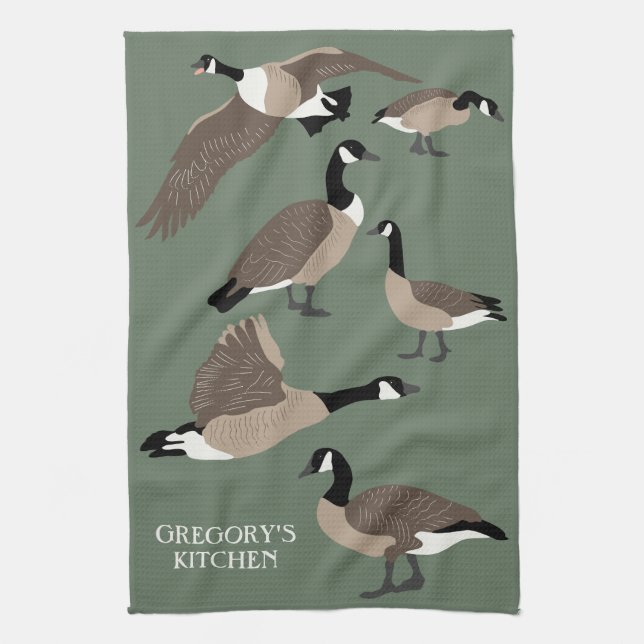 Linge De Cuisine Amateurs d'oiseaux Canada Oies Illustration person (Vertical)