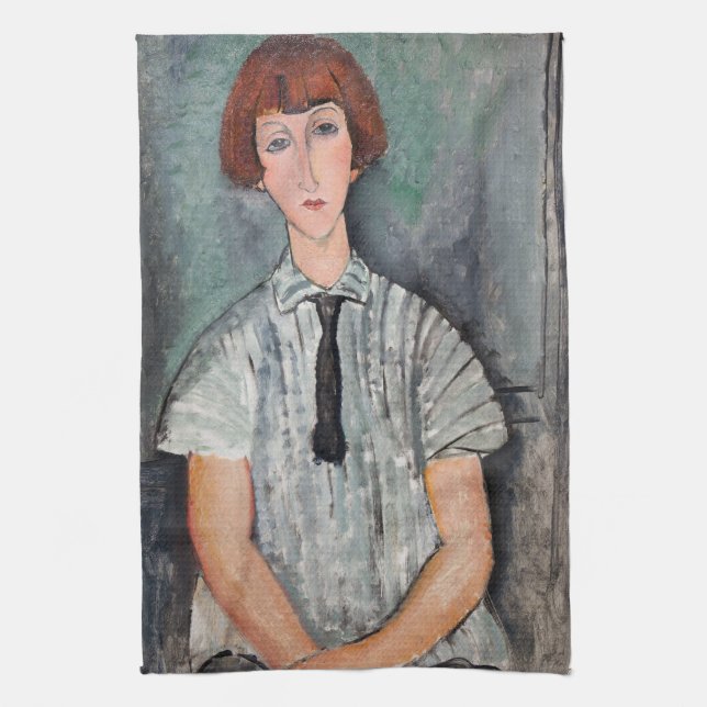 Linge De Cuisine Amedeo Modigliani - Jeune fille dans une blouse ra (Vertical)