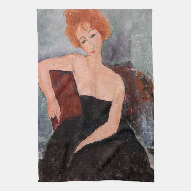 Linge De Cuisine Amedeo Modigliani - Robe de soirée pour filles rou (Vertical)