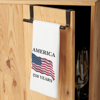 Linge De Cuisine America 250 Years Flag