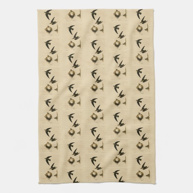 Linge De Cuisine American (Chimney) Swift Audubon, Birds of America (Vertical)