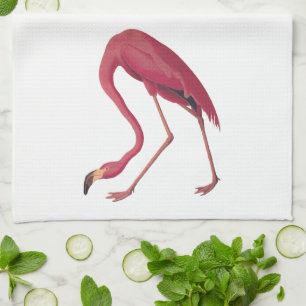 Linge De Cuisine American Pink Flamant rose Art Vintage