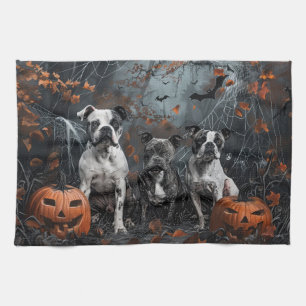 Linge De Cuisine American Staffordshire Chien de nuit d'Halloween