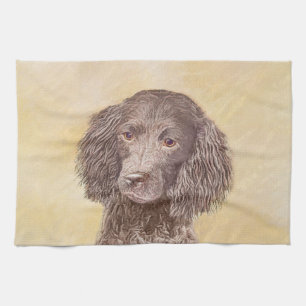Linge De Cuisine American Water Spaniel Peinture - Original Dog Art