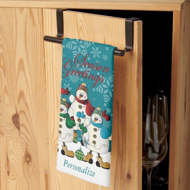 Linge De Cuisine Amis des neigeurs de Noël (Pliage en tiers)
