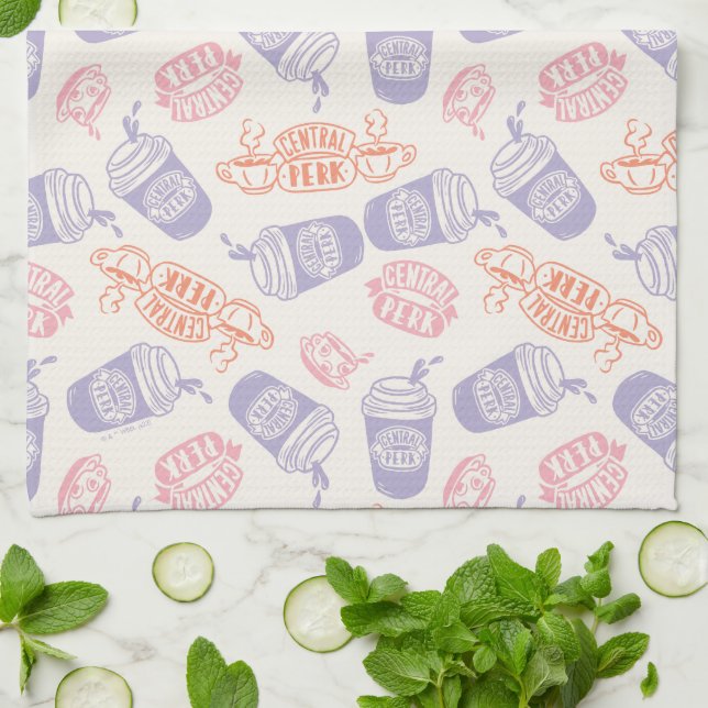 Linge De Cuisine AMIS™ | Pastel Central Perk Motif (Plié)